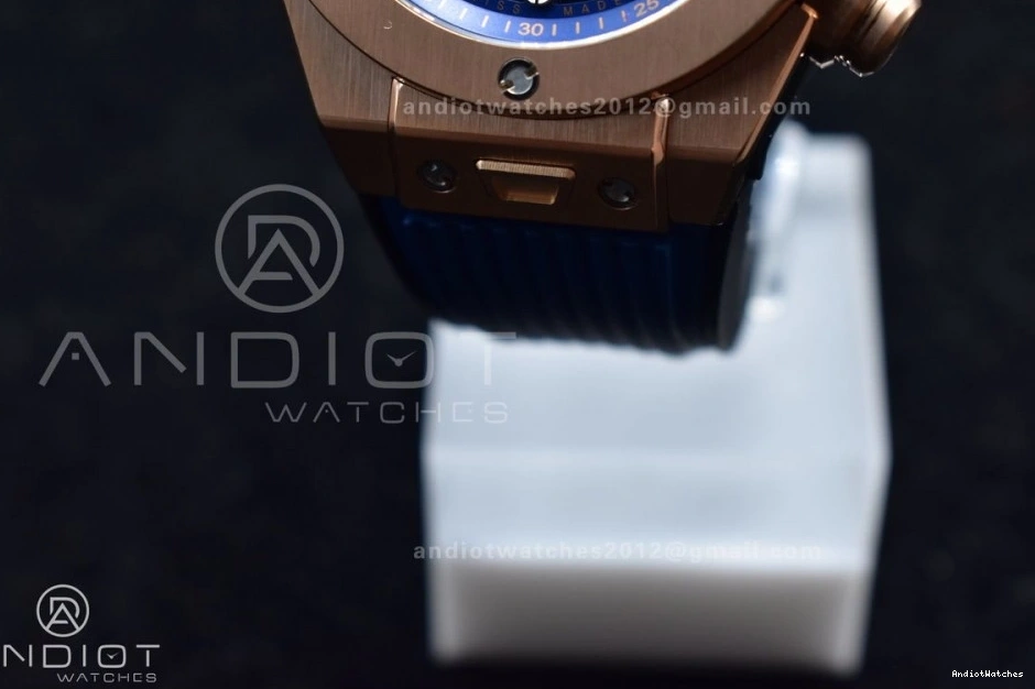 Edition Rubber RG 894 Bang Big 1:1 NewStyle A Hublot ZF Skeleton on Unico Blue Best Blue Strap Dial 1025